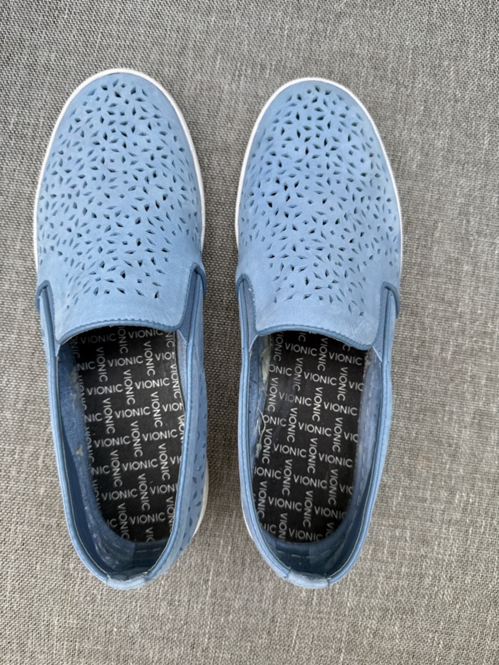 Vionic Light Blue Perforated Slip-On Sneakers